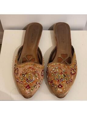 Breckelle's Embroidered Slides Women's 9 Mules